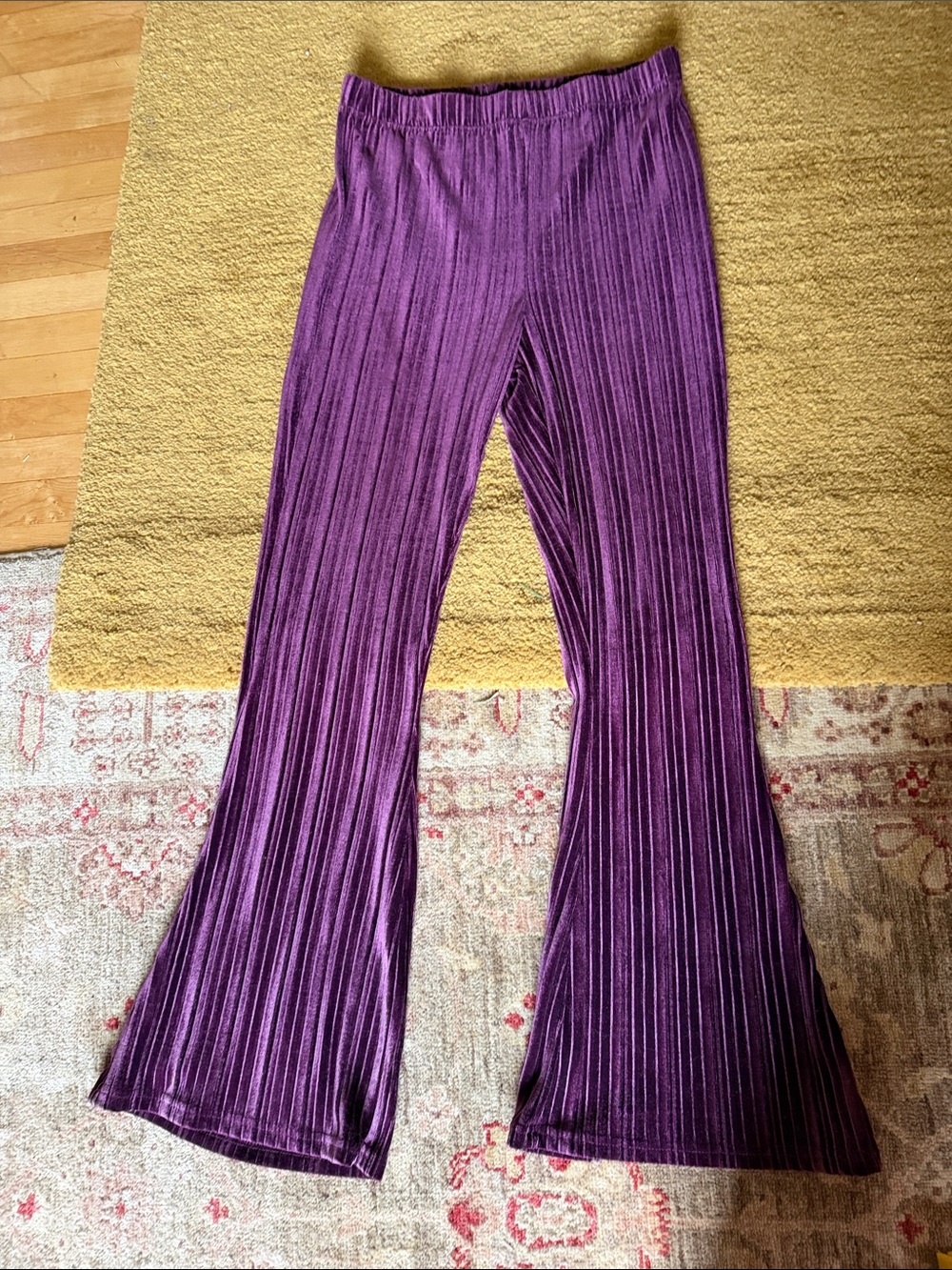 Wild Fable velvet Flared leggings- Purple